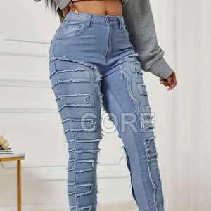 Pantalones apilados ecológicos para mujer, lona transpirable con cintura media para invierno, 2025 - Product Image 5