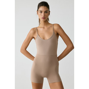 Urban Beat ALESIA <b>Women's</b> Slim Fit Spaghetti Strap Training <b>Jumpsuit</b> - Product Image 1