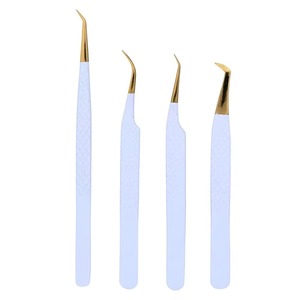 Pince à épiler pour cils HERMANN MEDITECH HM-ET-207 en acier inoxydable, outil de beauté de précision, pointes fines et lisses, précision accrue pour les cils - Product Image 1