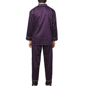 Conjunto de Pijama Térmico de Satén de Lujo para Hombre, 2 Piezas, Camisa de Satén con Bordado Personalizado y Ropa de Dormir, Excelente Comodidad, Tela de Rizo - Product Image 4