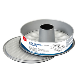 Molde para tartas de acero inoxidable antiadherente con tapa abatible (26cm) SILVER ELEGANCE Grigio 70026 - Product Image 2