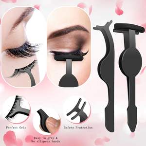 Eyelashes Tweezers Professional False Eyelash Extension Tweezer Eye Lash Applicator Clip Beauty <b>Tool</b> Stainless Steel by Vaslcare - Product Image 4