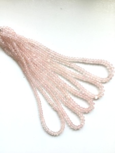 110กะรัตลูกปัดโรสควอตซ์เจียระไน1เส้นธรรมชาติสำหรับทำเครื่องประดับอัญมณี - Product Image 4