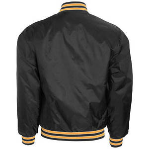 Chaqueta Varsity de Satén Personalizada para Hombre, Talla Grande, Estilo Urbano, con Letras Bordadas y Logotipo Frontal - Product Image 2