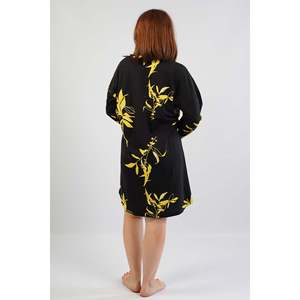 BAYAN P.SUPREM XXL V YAKA DUSUK OMUZLU UZUN KOL ETEGI OVAL TUNIK - สีดำ - สีดำ - Product Image 6