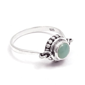 925 plata esterlina 100% Natural Larimar anillos de piedras preciosas hecho a mano diseño Vintage lujosos Anillos de Compromiso de boda para ella OEM - Product Image 2