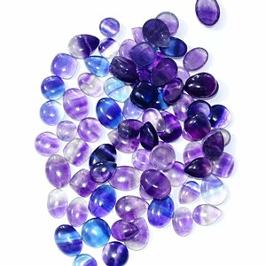 AAA + qualité naturel violet Fluorite pierres précieuses en vrac taille libre Cabochon pierres précieuses en vrac mélange Lot pierres précieuses fines pour la fabrication de bijoux - Product Image 2