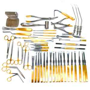 Juego nasal de rinoplastia de 50 piezas de cubierta con instrumentos de cirugía plástica dorada Juego de instrumentos de rinoplastia - Product Image 1