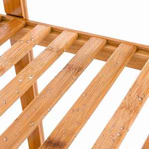 BFKS020 Bamboo Wood Decorative Shelf 115x32x140cm <b>Wall</b> & <b>Display</b> Shelves - Product Image 4