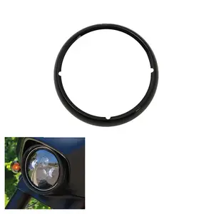 Motorcycle 7" Headlight Head Light Ring Cover Edge Trim For Harley Davidson Touring Road King Electra Street Tri Glide
