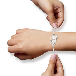 Bracelet Rakhi élégant en argent 925 unisexe Arihant Gems & Jewels pour frères/beaux-frères pour Rakshabandhan - Product Image 4