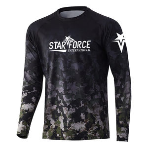 เสื้อตกปลาแขนยาว Upf50 + ผู้ชายเสื้อตกปลาแบบสั่งตัดสีดำระบายอากาศได้ดี - Product Image 3