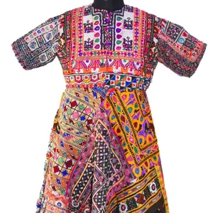 Afghani-vestido Banjara Vintage con bordado a mano, vestido bohemio único