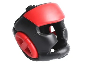 หมวกกันน็อคมวยหนัง PU แท้สำหรับผู้ใหญ่ทุกเพศ, หมวกป้องกันศีรษะซ้อมต่อสู้ทำจากหนัง PU ใส่ได้ทั้งชายและหญิง - Product Image 3