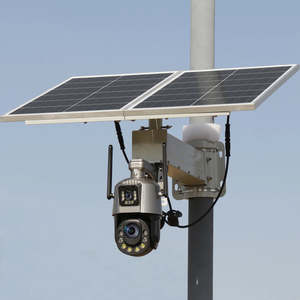Kamera <span class=keywords><strong>CCTV</strong></span> Solar 4G Kartu SIM 8MP Pelacakan Otomatis Manusia Sistem Keamanan PTZ Zoom Optik 36x Lensa Ganda Luar Ruangan IP65 - Product Image 1