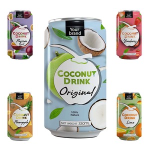 Eau de coco jeune en vrac 500ml en gros, 100% fraîche, marque privée, aromatisée, faible en calories, boisson Bubble Tea du Vietnam, échantillon gratuit - Product Image 4