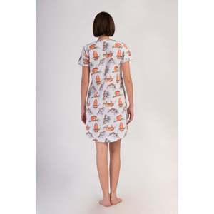 Tunique décontractée pour femme à col rond et manches courtes avec poche ovale - Product Image 1