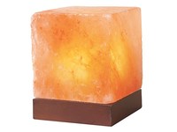 Ensemble de lampes au sel de l'Himalaya en forme de cube accepté GMP Ensemble complet d'artisanat naturel sculpté biologique avec cordon électrique et ampoule