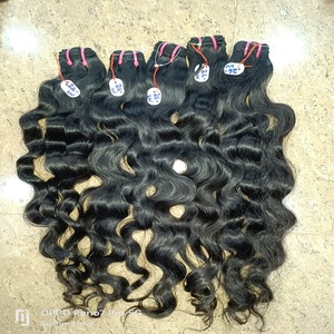 Unprocessed Remy Indian Human Hair Black 16 Inches Machine Double Weft Natural Dye (Unbleachable) <b>Cheap</b> Virgin Hair Grade - Product Image 4