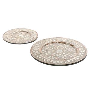 <b>Large</b> Marketing Mother of Pearl Charger <b>Plate</b> With Durable Quality Style Mother of Pearl Design <b>Plates</b> Metal Charger <b>Plate</b> - Product Image 1