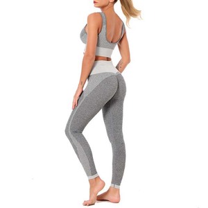 Sport Girls Fitness Sport Wear High Elastic <b>Women</b> Yoga set High Impact Gym Bra and Breathable Yoga <b>Leggings</b> Set - Product Image 2