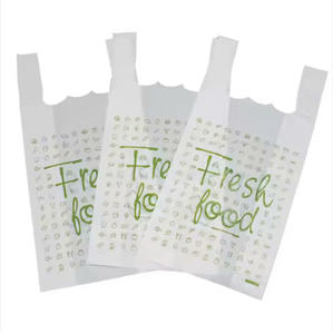 Meilleure vente sac à provisions Hdpe Ldpe plastique biodégradable chemise quantité t-shirt sac poignée sac en plastique - Product Image 1