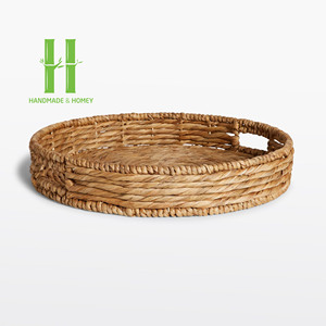 Eco-Friendly Handwoven Water Hyacinth Clothing Organizer Bohemian Style Multifunction Serving Customizable OEM Rectangle HNH - Product Image 3
