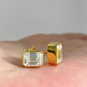 Aretes de Oro Sólido de 14k para Mujer, Venta al por Mayor, 1.75 Quilates, DEF, Corte Princesa, Oro Rosa Blanco, Cultivado en Laboratorio, Certificado IGI, Regalo Perfecto - Product Image 5