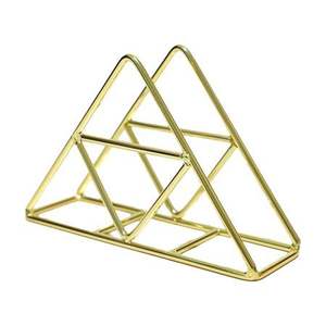 Servilletero de alta calidad, acabado dorado, diseño de corte láser de Metal, decoración de Mesa para el hogar, hotel y restaurante, artículo de utilidad - Product Image 4