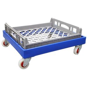 Heavy Duty <b>Double</b> Bread Crate Dolly for Food Processing Plants Vietnam Manufacturer ISO Sedex Certified Professional Sale - Product Image 1