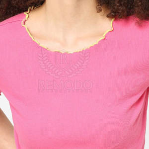 Meilleur design, bon matériel, haut court pour femmes, t-shirt, haut court à manches courtes pour femmes, vêtements de mode d'été - Product Image 6