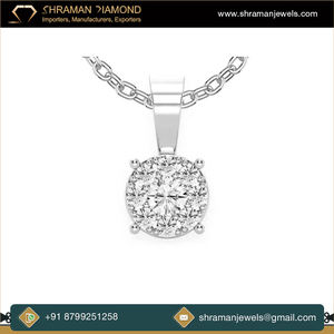 Vente chaude 14K Or Massif 0.75 CTS Cluster Moissanite Diamant Pendentif Personnalisé Bijoux De Luxe Cadeau pour les Femmes pièce de diamant unique - Product Image 3
