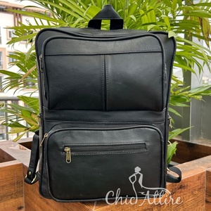 Nouveau gros plus récent élégant hommes pleine fleur en cuir véritable voyage sac à dos pour ordinateur portable sacs d'école de luxe grande capacité sacs à dos - Product Image 1