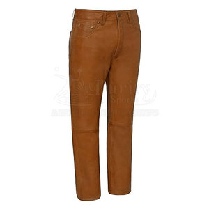 กางเกงหนังผู้ชายน้ำหนักเบาเสื้อผ้าลำลองกันลมลายตรงโลโก้ออกแบบได้ตามต้องการ - Product Image 2