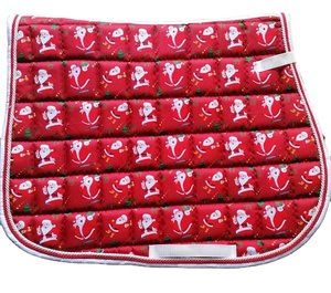 Ensemble de tapis de selle en mousse polaire imprimé Père Noël optimal de haute qualité, personnalisable en anglais pour l'équitation - Product Image 3