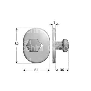 BOUTON AVEC PLAQUE POUR LIMITEUR D'OUVERTURE COULISSANTE - Product Image 1