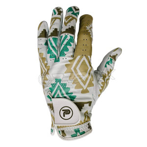 Gants de golf pour hommes, design OEM, doux et respirants, impression par sublimation, gants de sport personnalisés, en cuir véritable, antidérapants - Product Image 1