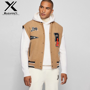 Servicio OEM, Chaqueta Varsity de Béisbol de Lona de Alta Calidad Personalizada para Hombre, Bordado con Letras, Transpirable, Reversible, Ecológica - Product Image 2