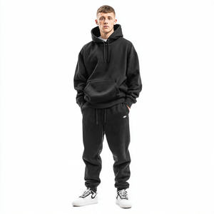 Conjunto Deportivo de Invierno para Hombre, Sudadera con Capucha y Pantalones Jogger Sublimados de 460 GSM, Corte Holgado y Extra Grande - Product Image 4