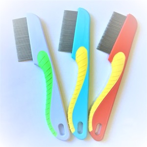 Peigne à dents en plastique avec manche en acier inoxydable Peigne à dents larges Peigne à texture de cheveux pour hommes personnalisé en couleur et logo - Product Image 1