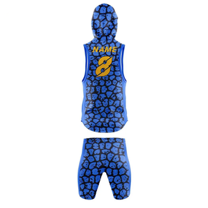 Lightweight Compression <b>Mens</b> Uniform With Hood American 7v7 Jersey <b>Sleeveless</b> <b>Hoodie</b> Sublimated 7 On 7 Flag Football Uniform Low - Product Image 6