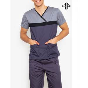Uniforme de hospital Diseño elegante Precios baratos Personal de enfermera quirúrgica Tela tejida Color personalizado de alta calidad para hombres - Product Image 4
