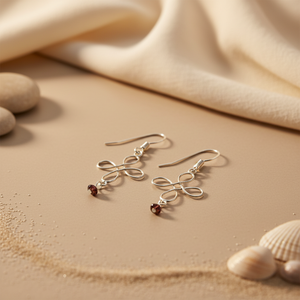 Colgante de cruz de oro de 18 quilates y pendientes de borla de oro blanco para bodas y fiestas de mujer - Product Image 1