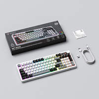 Teclado Inalámbrico para Juegos ONIKUMA MT902 de Triple Modo, 2.4G, Bluetooth, Tipo-C, 95 Teclas, Retroiluminación RGB, con Perilla de Volumen