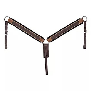 Ensemble de serre-tête avec collier de poitrine et style occidental au design moderne personnalisé Équipement d'équitation en cuir de vachette léger Détail perlé - Product Image 6