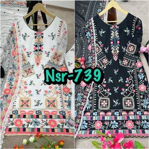 Nouveau Designer Party Wear Brodé Travail Top Avec Dupatta Ensemble Salwar Kameez Ensemble Kurti Pantalon Ensemble Vente En Gros Vêtements Ethniques - Product Image 5