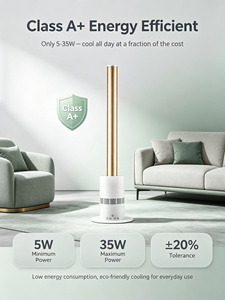 Nuovo Design <span class=keywords><strong>Ventilatore</strong></span> <span class=keywords><strong>a</strong></span> Torre Senza <span class=keywords><strong>Pale</strong></span> Elettrico Portatile Nero per Raffreddamento - Product Image 4