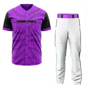 Camisetas de béisbol profesionales OEM/ODM Uniformes de equipo Fabricante Ropa de práctica transpirable Uniforme de Softbol - Product Image 1