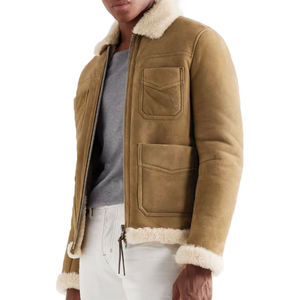 Chaqueta de cuero de motocicleta de piel de oveja ajustada para hombre de alta calidad chaqueta de Moto de calle de lona con soporte informal inteligente de motorista clásico - Product Image 2