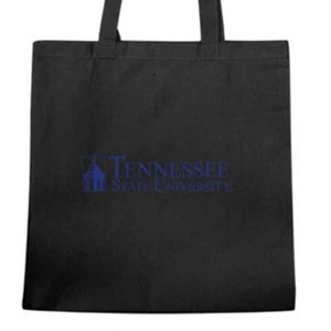 TSU Tennessee State University Bolsa de compras de algodón Negro con logotipo impreso para el campus y eventos Artículo promocional - Product Image 6